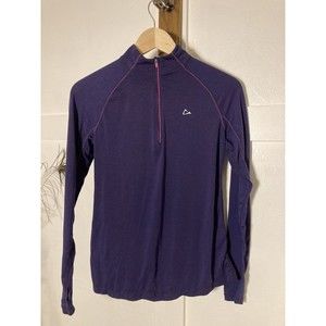 Merino Blend By Paradox Womens Sz S Purple 1/4 Zip Base Layer Dri Release Spring